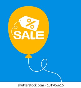 balloon with a sale. ease with sale.