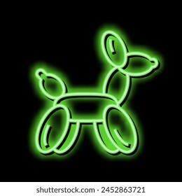 balloon sculpture neon light sign vector. balloon sculpture illustration