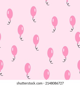 Balloon seamless pattern. Scandinavian style background. Vector illustration for fabric design, gift paper, baby clothes, textiles, cards.