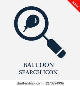 Balloon search icon. Editable Balloon search icon for web or mobile.