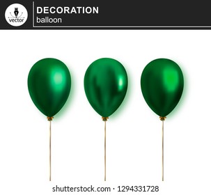 Balloon. Set of decorative, festive balloons isolated on white background.