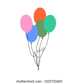 Balloon set isolated on white background