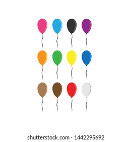 Balloon set with various color vector design