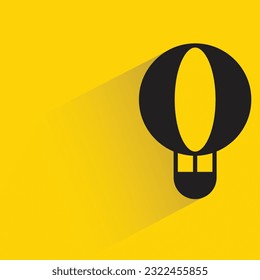 balloon with shadow on yellow background