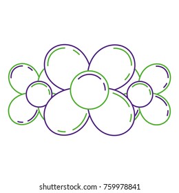 balloon in the shape of a flowers on the white background