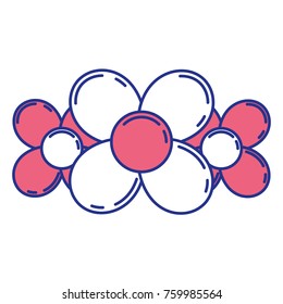 balloon in the shape of a flowers on the white background