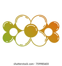 balloon in the shape of a flowers on the white background