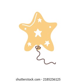 balloon shape star doodle isolated icon