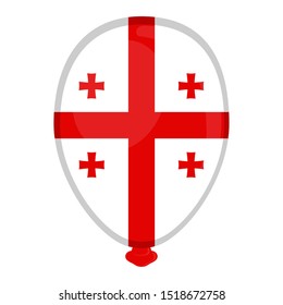 A balloon shaped flag of Georgia- Vector illustration
