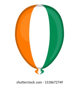 A balloon shaped flag of Ivory Coast- Vector illustration