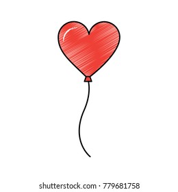 balloon shaped heart love passion