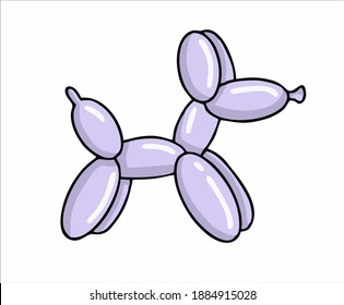 balloon shaped to resemble a dog