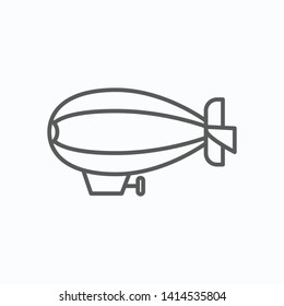 balloon ship icon, airship vector