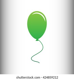 Balloon sign. Green gradient icon