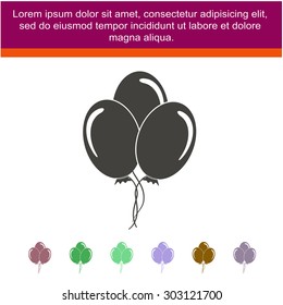 Balloon sign icon. 