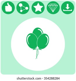 Balloon sign icon. 