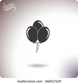 Balloon sign icon. 