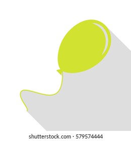 Balloon sign illustration. Pear icon with flat style shadow path.