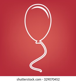 Balloon sign  line icon