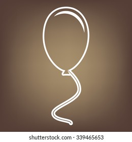 Balloon sign  line icon