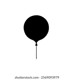 Balloon silhouette icon vector illustration design.