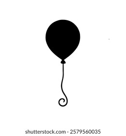 Balloon silhouette vector icon sign symbol illustration design.
