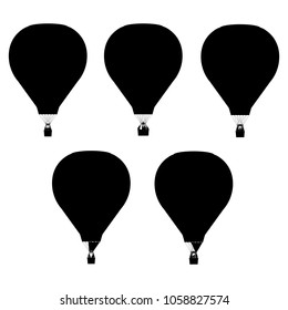 Balloon silhouette vector set