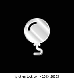 Balloon silver plated metallic icon