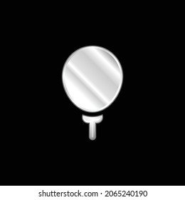Balloon silver plated metallic icon