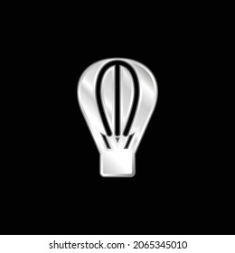 Balloon silver plated metallic icon