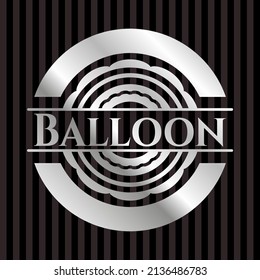 Ballon silberglänzendes Emblem. Vektorgrafik. Mosaik. 