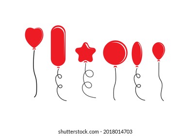 balloon simple clip art vector illustration