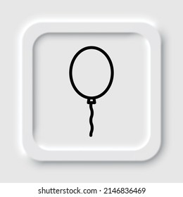 Balloon simple icon vector. Flat design. Neumorphism design.ai