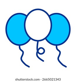 Ballon einfaches Symbol Vektorgrafik Konzept
