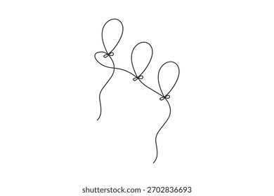 Ballon einzeilige Kunstwerk moderne minimalistische festliche Dekoration
