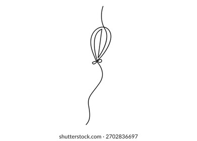 Balloon single line artwork modern minimalist festive decoration
