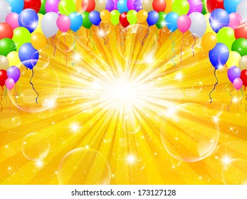 Balloon sky background