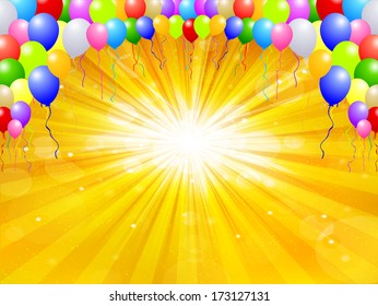 Balloon sky background