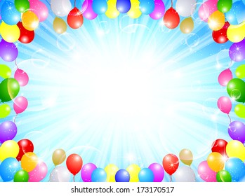 Balloon sky background