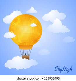 Balloon SkyHigh background. Vector eps10