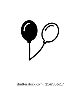 Balloon Solid Line Icon Vector Illustration Logo Template. Suitable For Many Purposes.