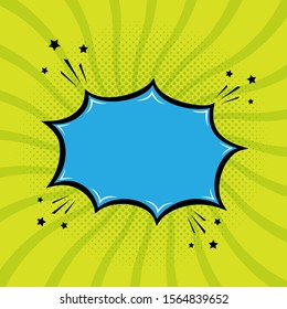 Balloon Speech Blank with Green Blue