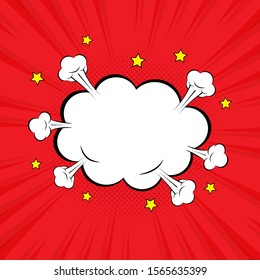 Balloon Speech Blank with Red Background