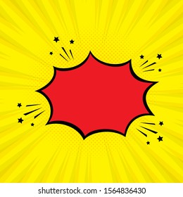 Balloon Speech Blank with Red Yellow