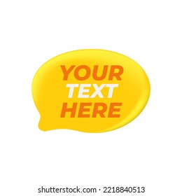 Balloon speech bubble chat 3d 