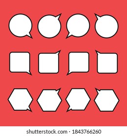 Balloon speech bubble Shapes Vector Design