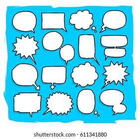 balloon speech doodle set