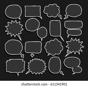balloon speech doodle set