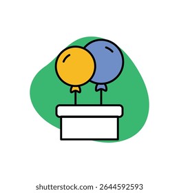 Balloon Stand Icon vector stock illustration
