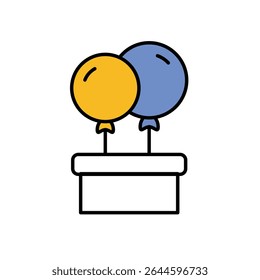 Balloon Stand Icon vector stock illustration
